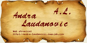 Andra Laudanović vizit kartica